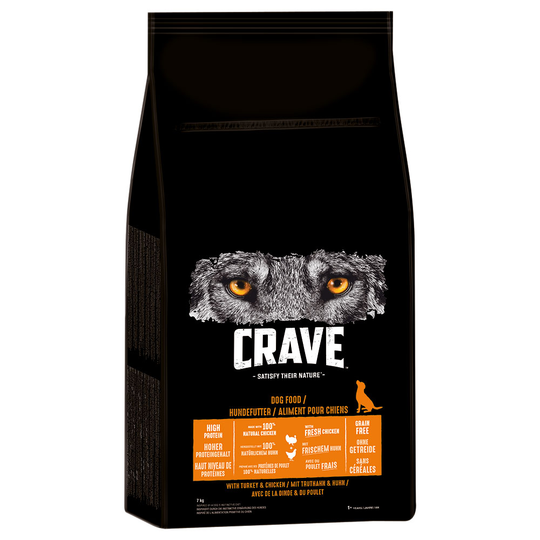 15 % rabatt! Crave Adult torrfoder för hund - Turkey & Chicken (7 kg )