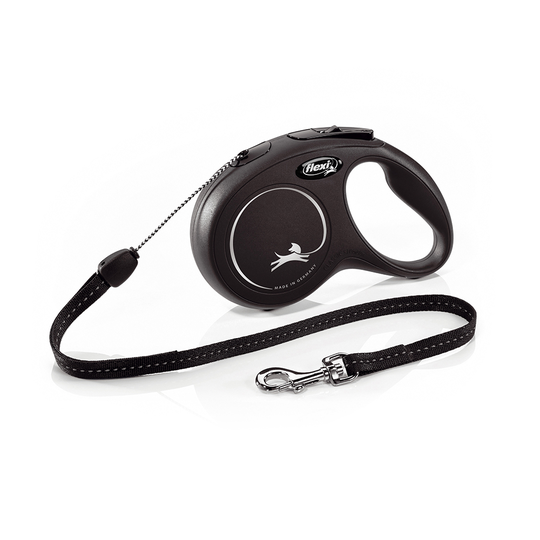 flexi New Classic Cord repkoppel S svart, 8 m - flexi New Classic repkoppel S svart, 8 m
