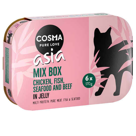 Cosma Asia in Jelly / Original in Jelly 6 x 170 g till sparpris! - Asia Mix II (5 sorter)