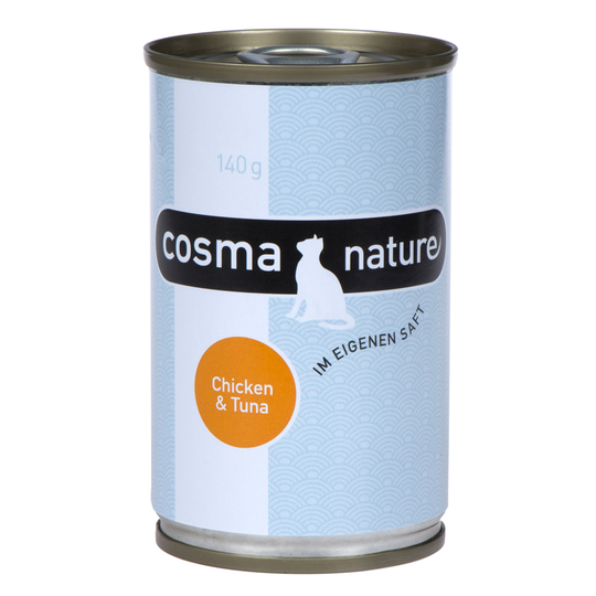 Ekonomipack: Cosma Nature 12 x 140 g - Kycklingbröst & tonfisk