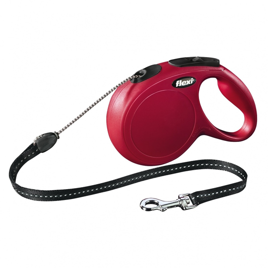 Flexi New Classic M Cord 8m/20kg (Röd)