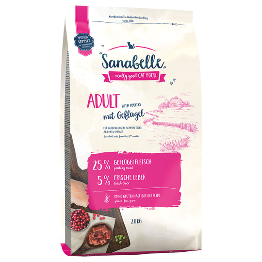 Blandpack: 2 x 2 kg Sanabelle Poultry + Ostrich