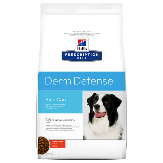 Ekonomipack: 2 eller 3 påsar Hill's Prescription Diet Canine - Diet Derm Defense Skin Care (2 x 12 kg)