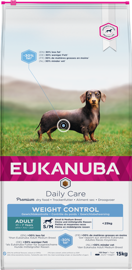 Dog Adult Small/Medium Weight Control - 15 kg