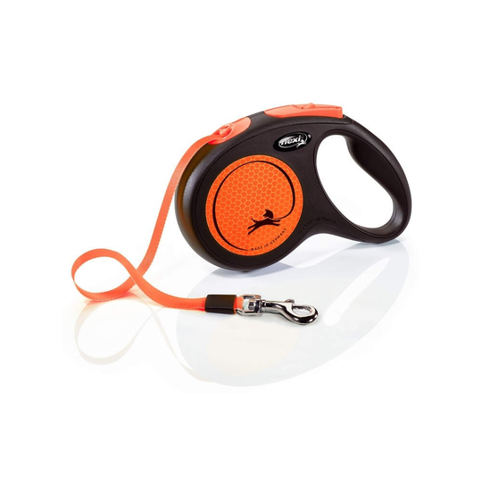 Flexi New Neon Medium 5 m band/25 kg (Orange)
