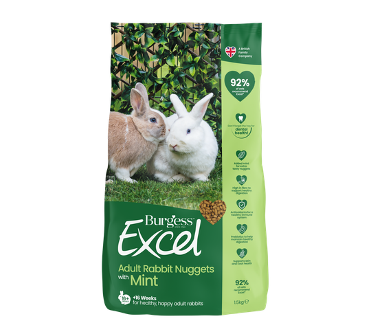 Excel Mynta Kaninfoder för Vuxna Kaniner - 1,5 kg