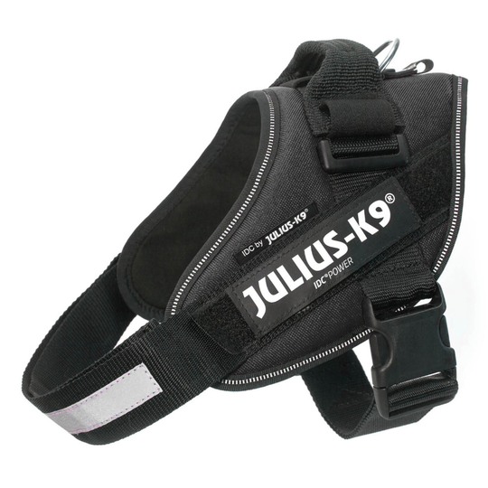 JULIUS-K9 IDC®-Powersele svart - Stl. 0: bröstomfång 58 - 76 cm