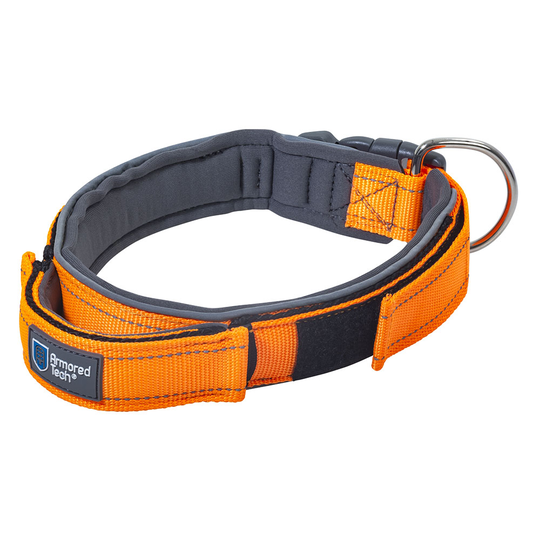 ArmoredTech Dog Control hundhalsband, orange - Stl. L: halsomfång 45-53 cm, bredd 35 mm