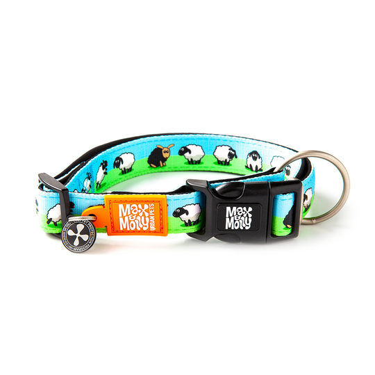 Max & Molly Smart ID Black Sheep halsband - Stl. L: 39-62 cm halsomfång, B 25 mm