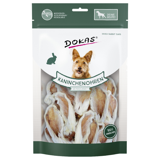 Dokas kaninöron med päls - 3 x 100 g