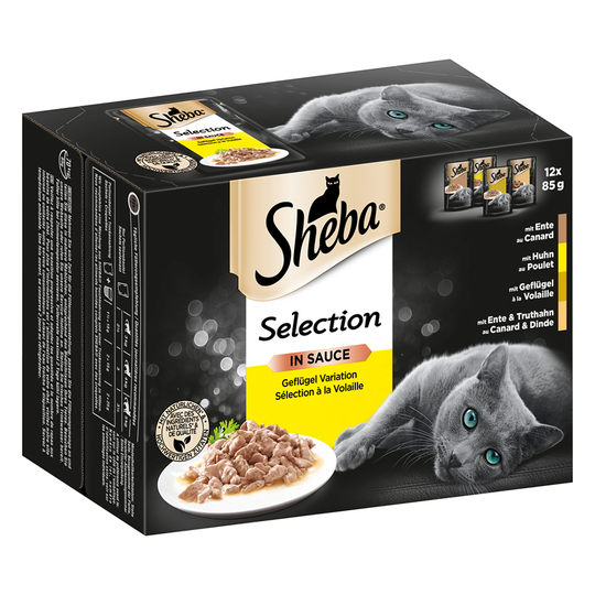 20 + 4 på köpet! 24 x 85 g Sheba portionspåsar - Selection in Sauce Fjäderfä