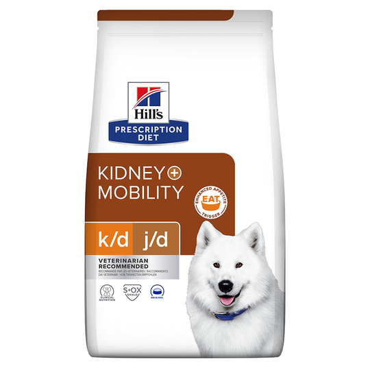 Ekonomipack: 2 eller 3 påsar Hill's Prescription Diet Canine - k/d + Mobility Kidney + Joint Care Original (2 x 12 kg)