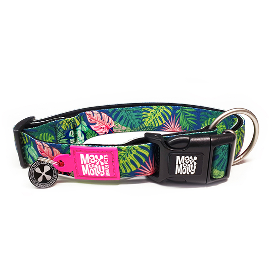 Max & Molly Tropical Smart ID halsband - Stl. XS: 22-35 cm halsomfång, B 10 mm