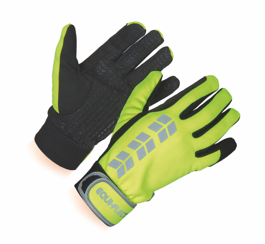 Shires Equi-Flector reflex ridhandskar - Neongul (S)