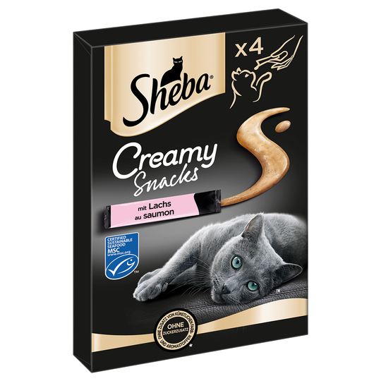 Ekonomipack: Sheba Creamy Snacks 16 / 18 / 44 x 12 g - Lax 44 x 12 g