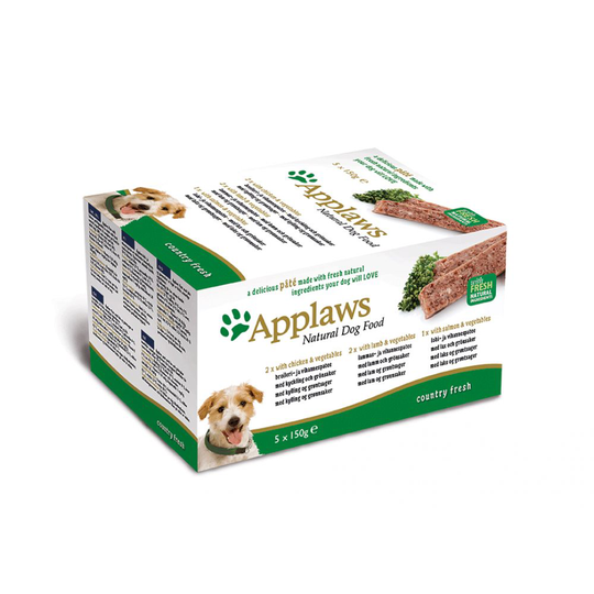 Applaws Dog Multipack Paté Kyckling, Lamm & Lax