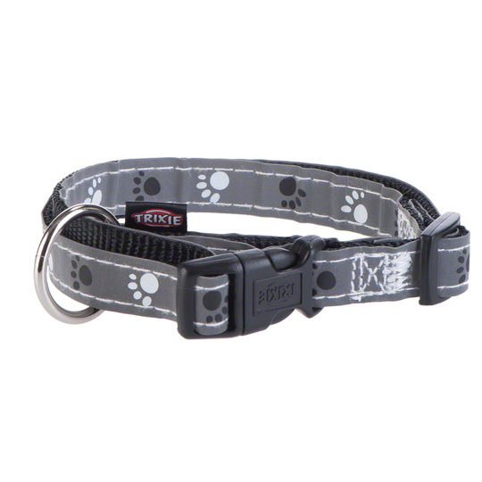 Trixie hundhalsband Reflective Paws - S-M längd 30 - 45 cm, bredd 15 mm