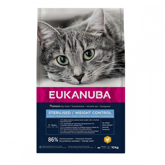 Eukanuba Cat Adult Sterilised & Weight Control Chicken (10 kg)
