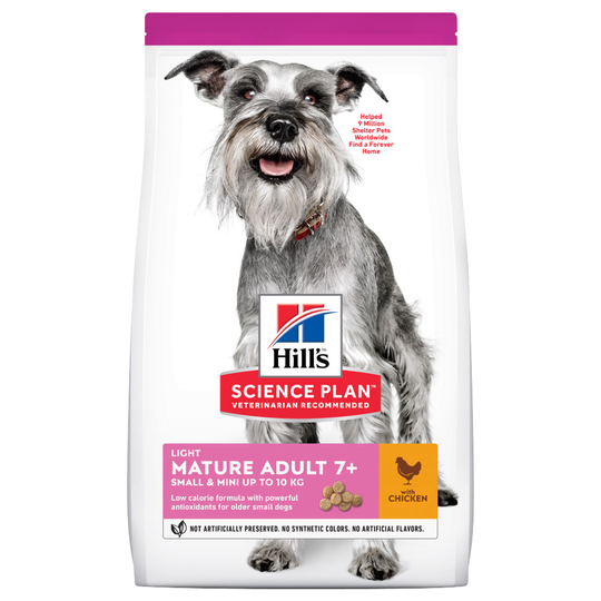 Hill's Science Plan Mature Adult 7+ Small & Mini Light Chicken Ekonomipack: 2 x 2,5 kg