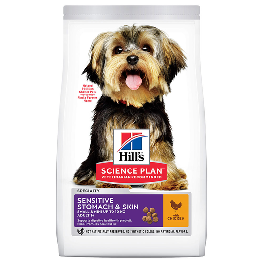Hill's Science Plan Adult 1+ Sensitive Stomach & Skin Small & Mini Chicken - Ekonomipack: 2 x 6 kg