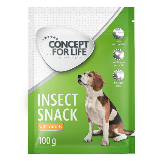 Concept for Life Insect Snack med morötter Ekonomipack: 3 x 100 g