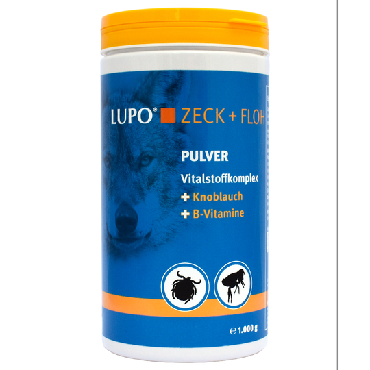 LUPO Zeck + Floh mot fästingar/loppor - 1000 g