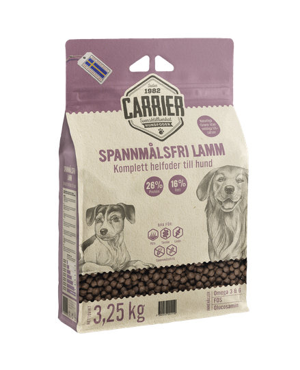 Spannmålsfri Lamm Hundfoder - 3,25 kg