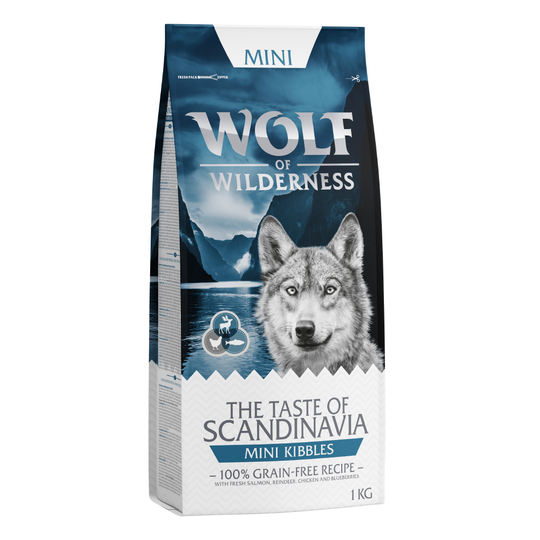 Wolf of Wilderness - The Taste Of - Mini Kibbles - Scandinavia 5 kg (renkött, lax, kyckling)