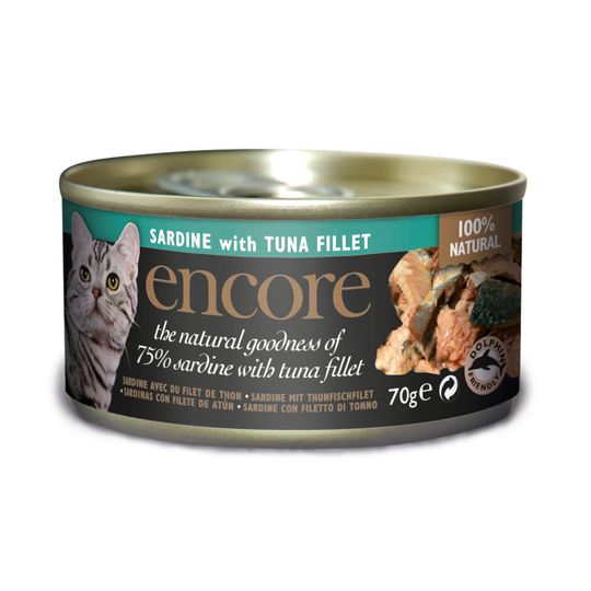 Encore Cat 16 x 70 g - Sardiner med tonfiskfilé