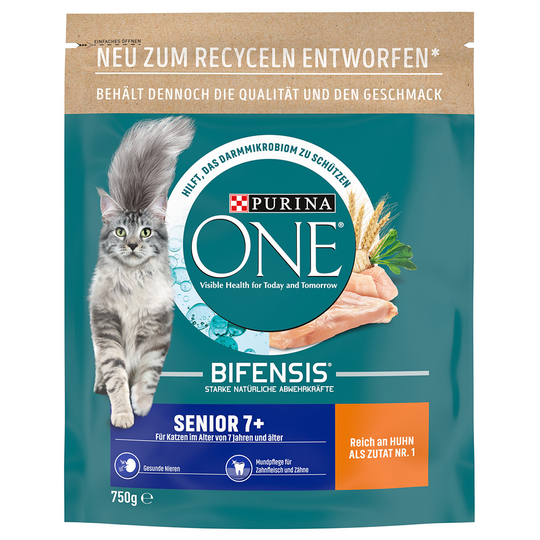 3 + 1 på köpet! Purina ONE torrfoder katt - Senior 7+ (4 x 750 g)