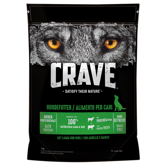 15 % rabatt! Crave Adult torrfoder för hund - Lamb & Beef (1 kg)