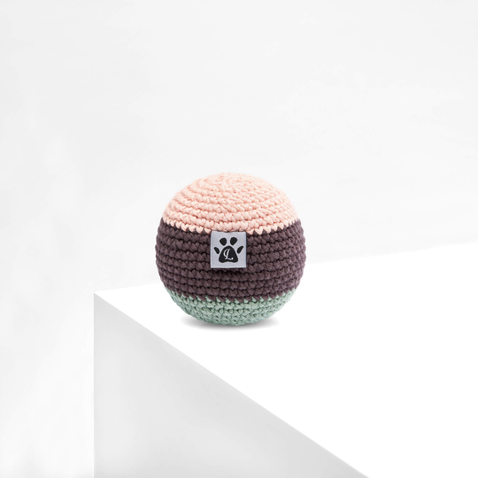 Hundleksak Virkad Boll med Pip 7 cm Grön - Lilly