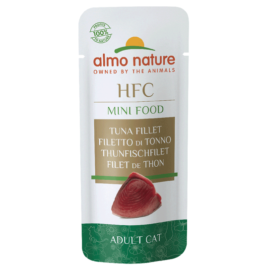 Ekonomipack: 25 x 3 g Almo Nature Green Label Mini Food - Tonfiskfilé (25 x 3 g)