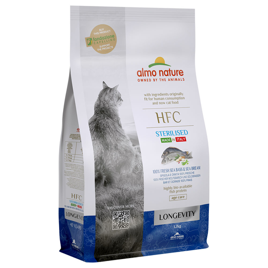 Almo Nature HFC Longevity Sterilised Sea Bass & Gilthead Seabream - 1,2 kg
