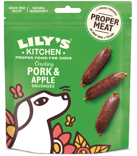 Lily's Kitchen Pork & Apple korvar för hund - 70g