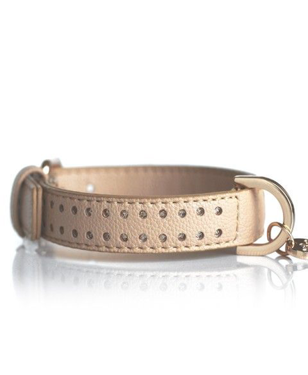 Milk & Pepper - Amaya Taupe Hundhalsband - Flera storlekar (55 x 3 cm)