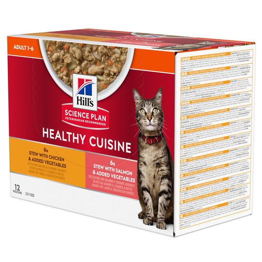 Hill's Science Plan Adult Healthy Cuisine with Chicken & Salmon - 48 x 80 g