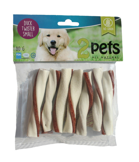 Tuggtwister med ankfilé för hund. - X-Large