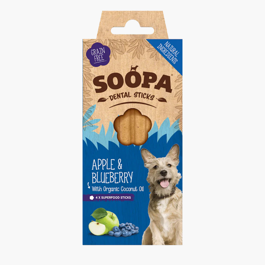 Dental Sticks Äpple Blåbär 100 gram - Soopa