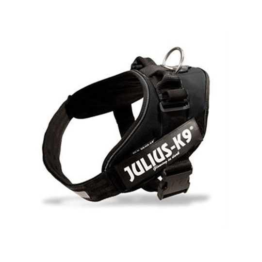 JULIUS-K9® Powersele - svart - Stl. 0: 58 - 76 cm bröstomfång
