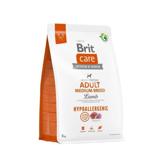 Brit Care Dog Adult Medium Breed Hypoallergenic Lamb (3 kg)