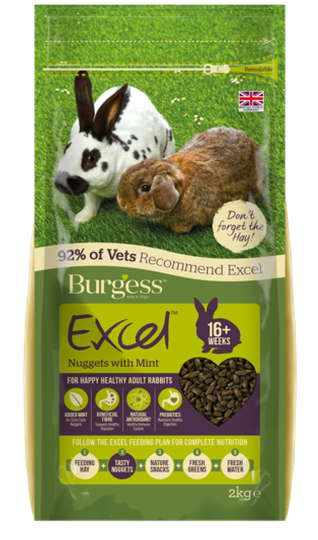 Excel Mynta Kaninfoder för Vuxna Kaniner - 3 kg