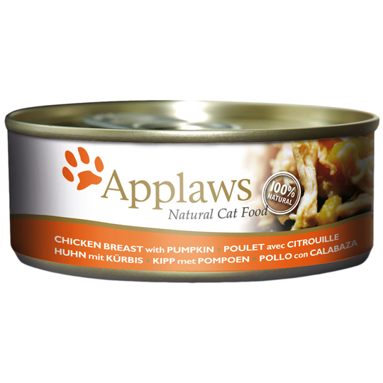 Applaws kattmat i buljong 6 x 156 g - Kycklingbröst & pumpa