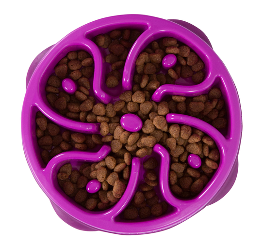 Outward Hound Fun Feeder Slow-Feed Plastskål Mini - Lila