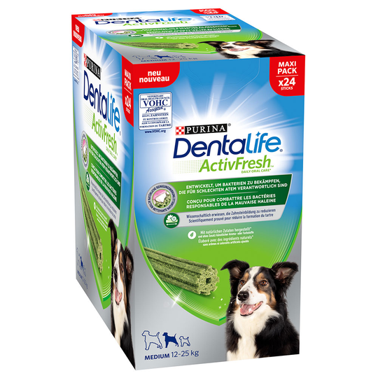 Purina Dentalife Active Fresh Daily Care till sparpris! - Medelstora hundar (24 st)