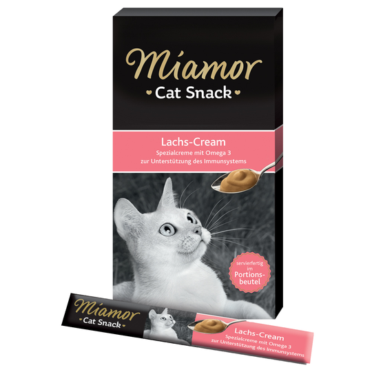 Miamor Cat Snack Salmon Cream - Ekonomipack: 66 x 15 g