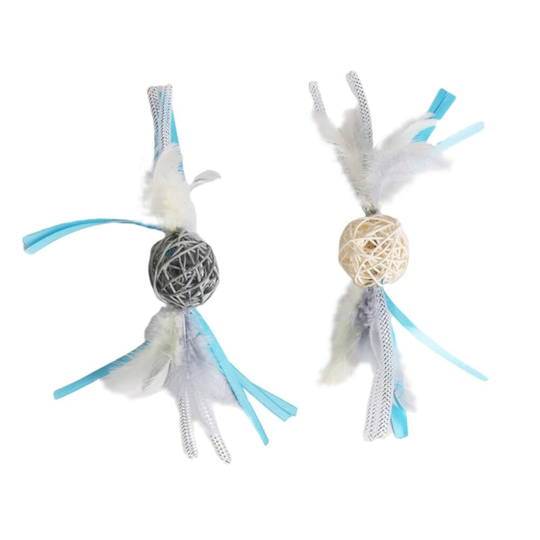 Meow&Me Galaxy Far Away Boll med Fjädrar 2-pack