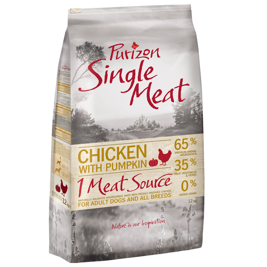 Purizon Single Meat Adult Chicken & Pumpkin - spannmålsfritt - 12 kg