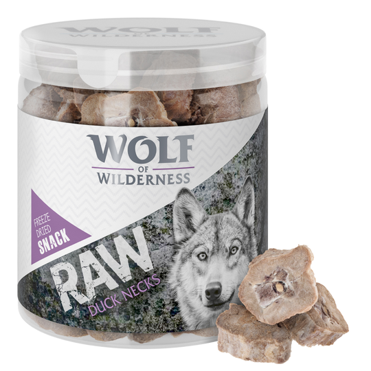 Wolf of Wilderness - RAW Snacks i ekonomipack! - Ankhals (360 g)