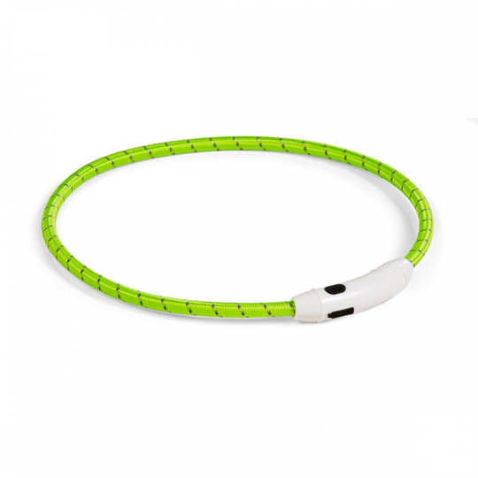 Basic Nylon LED-halsband (Grön)